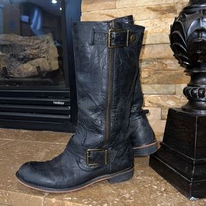 Gianni Bini Leather Motorcycle boots